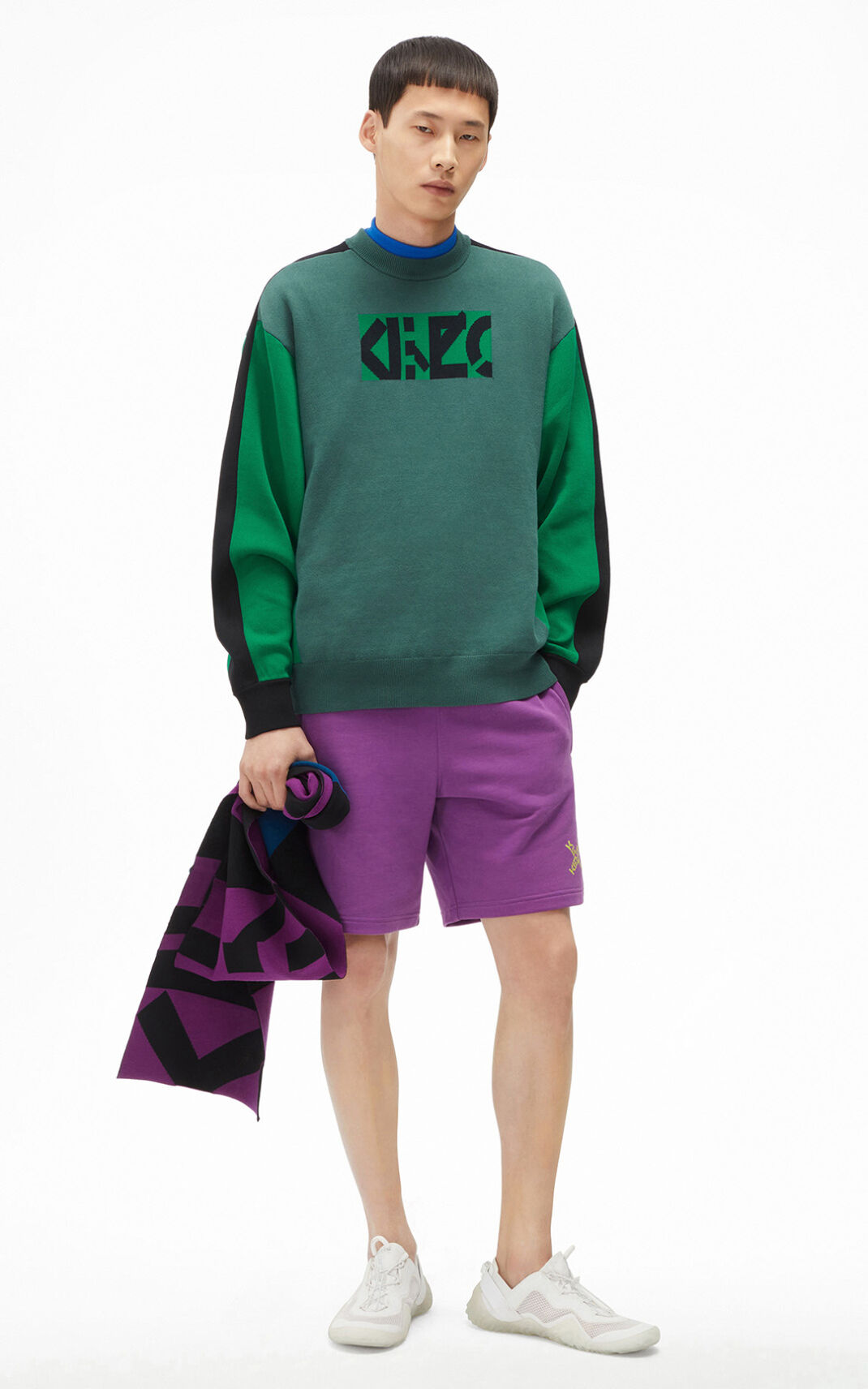 Pull Kenzo Homme Sport Vert Foncé AVNCX-0698